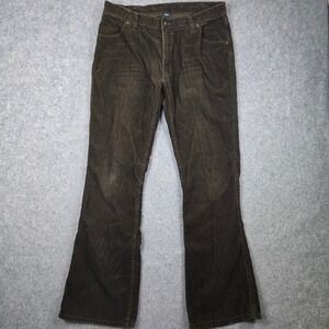 Polo Ralph Lauren Corduroy Pants Mens 34x32 Brown Flare Bootcut Preppy Old Money